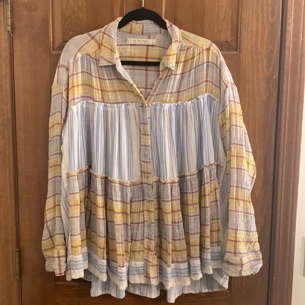 Free People Plaid Tunic